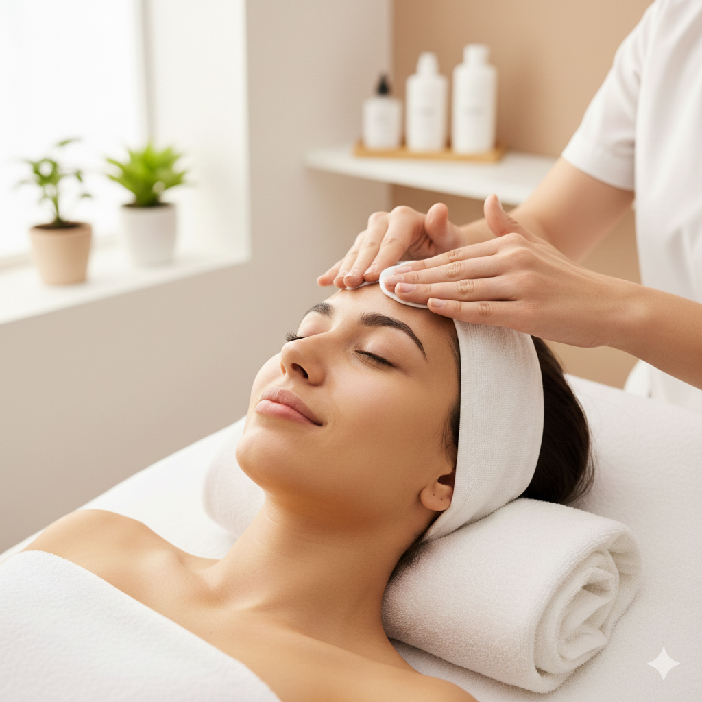 Professional cleanup and detan treatment